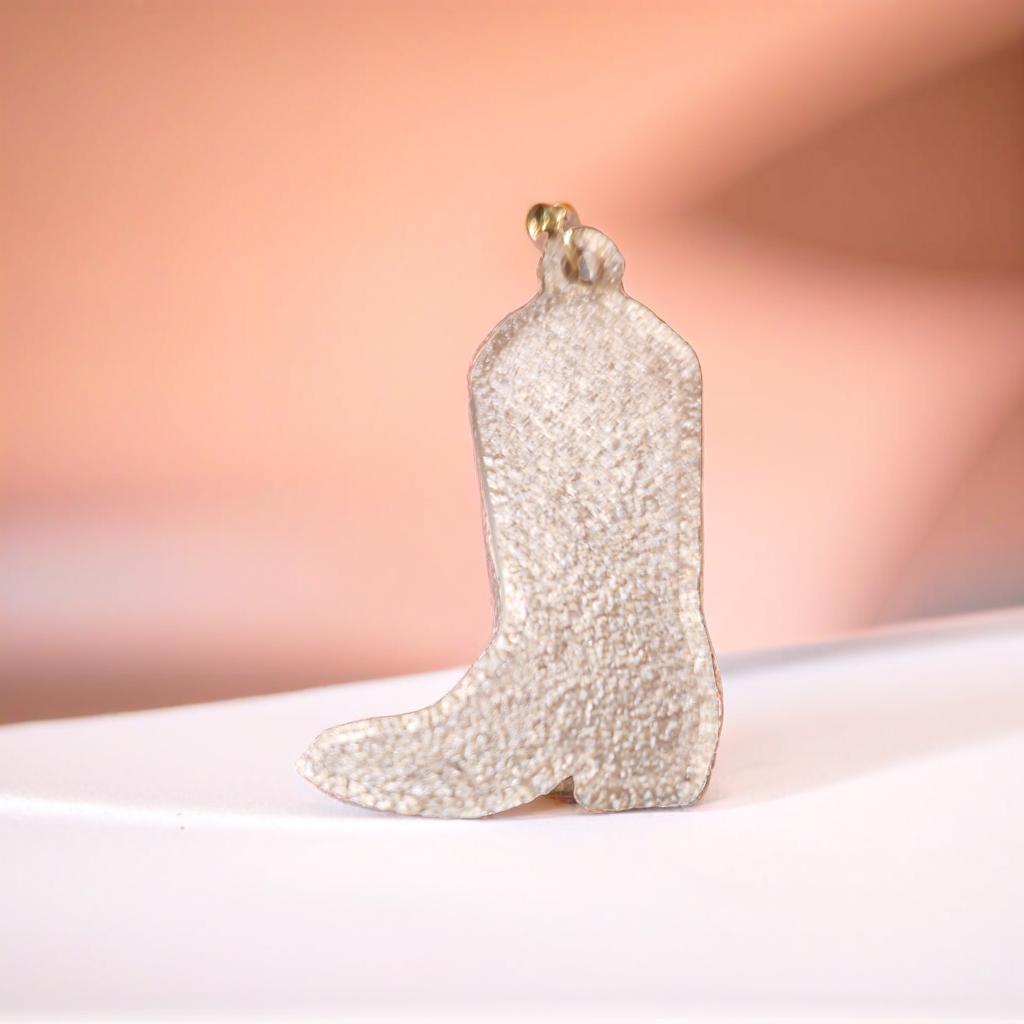 Cowboy boot earring back detail