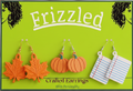 Frizzled Fall 3 Pack Earrings – Pumpkin, Maple Leaf & Notebook Paper