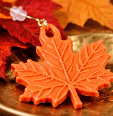 Fall Favorites - Copper Leaf & Orange Pumpkin Earrings