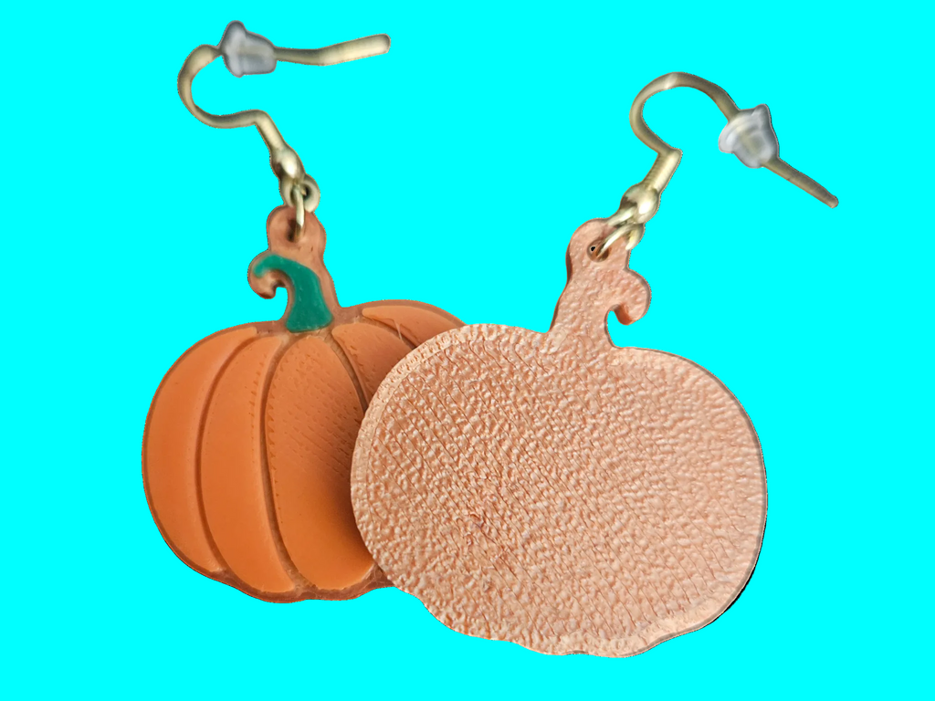 Fall Favorites - Copper Leaf & Orange Pumpkin Earrings